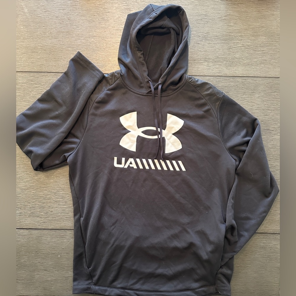 Under Armour Hoodie, Men’s Size L, Loose, Coldgear, Black